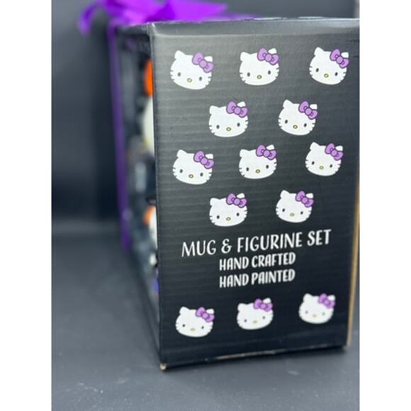 Hello Kitty Boxed Mug Set With Small Figurine, Halloween, Black Cat - Picture 2 of 6